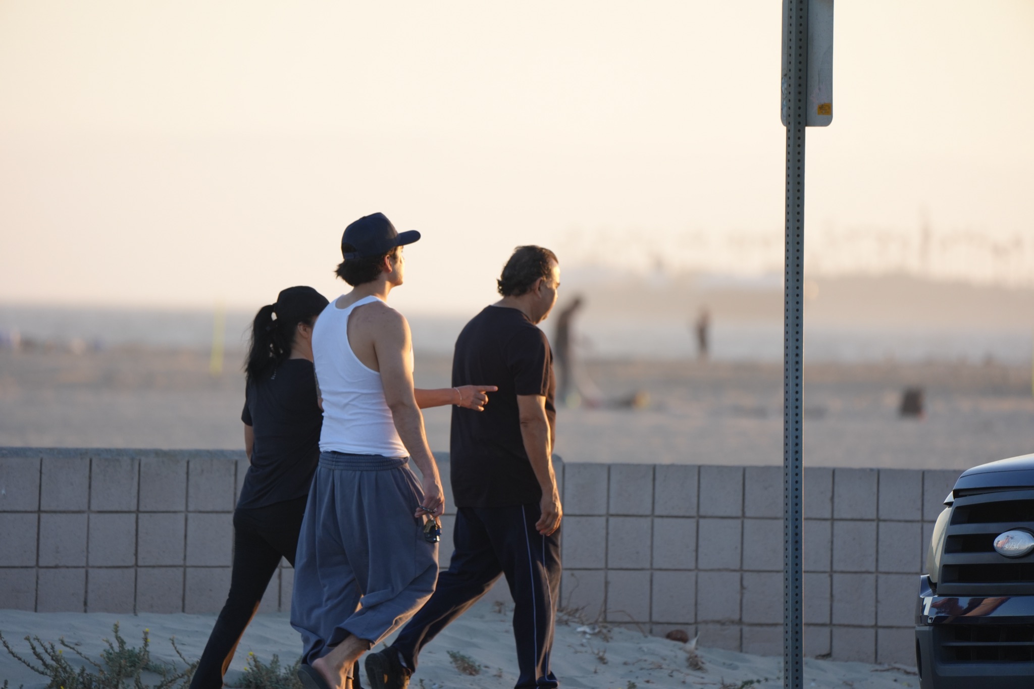 Last light, walking the wall