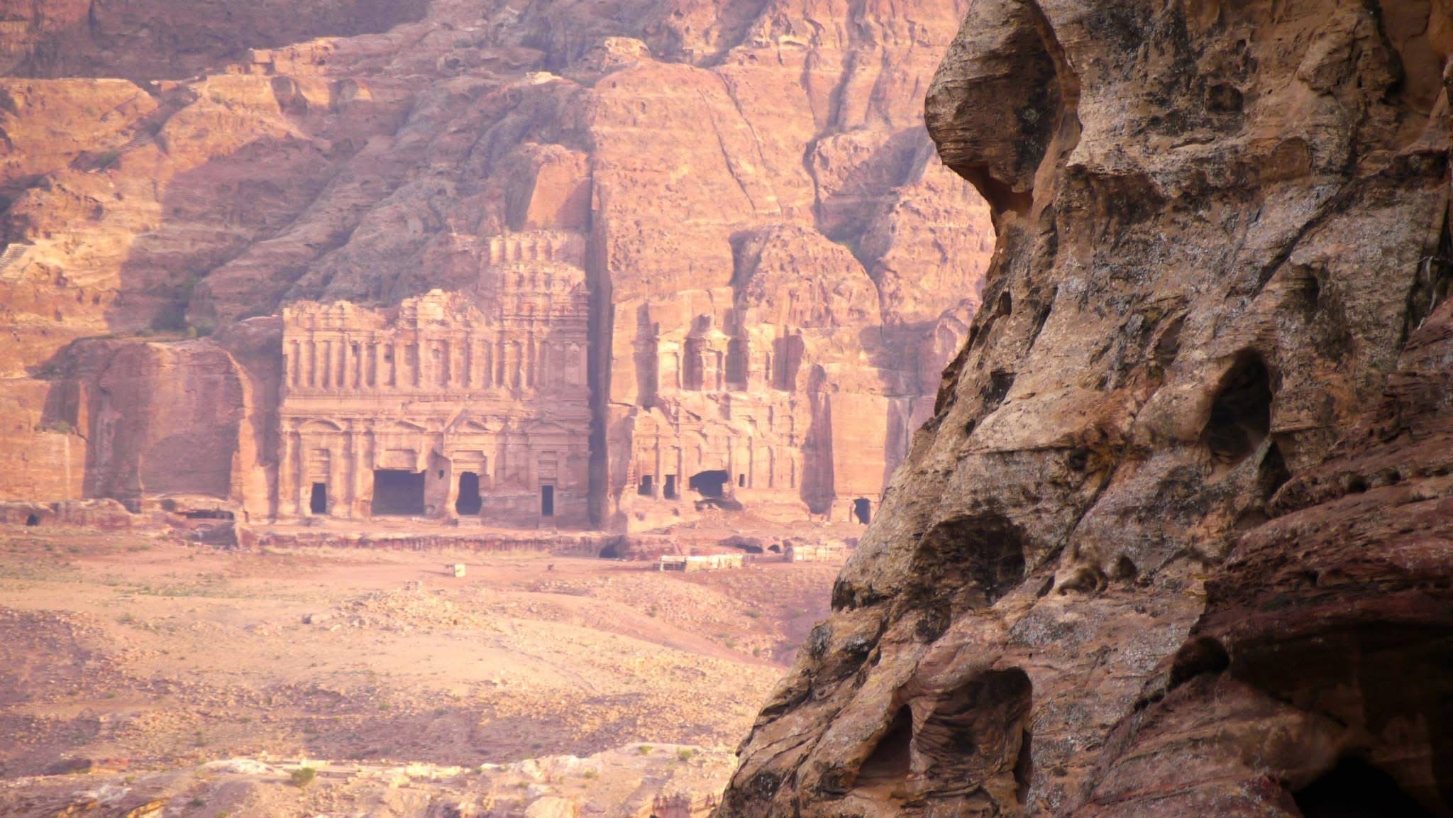 The Royal Tombs, past the edge of the rock
