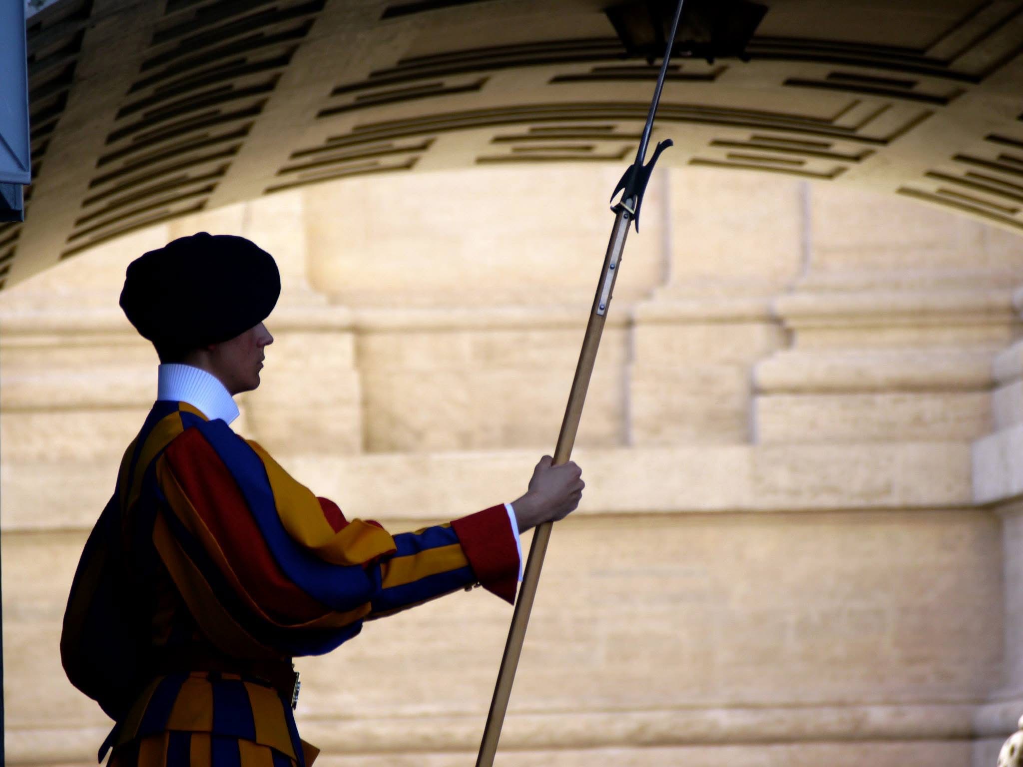 Halberd, under the arch