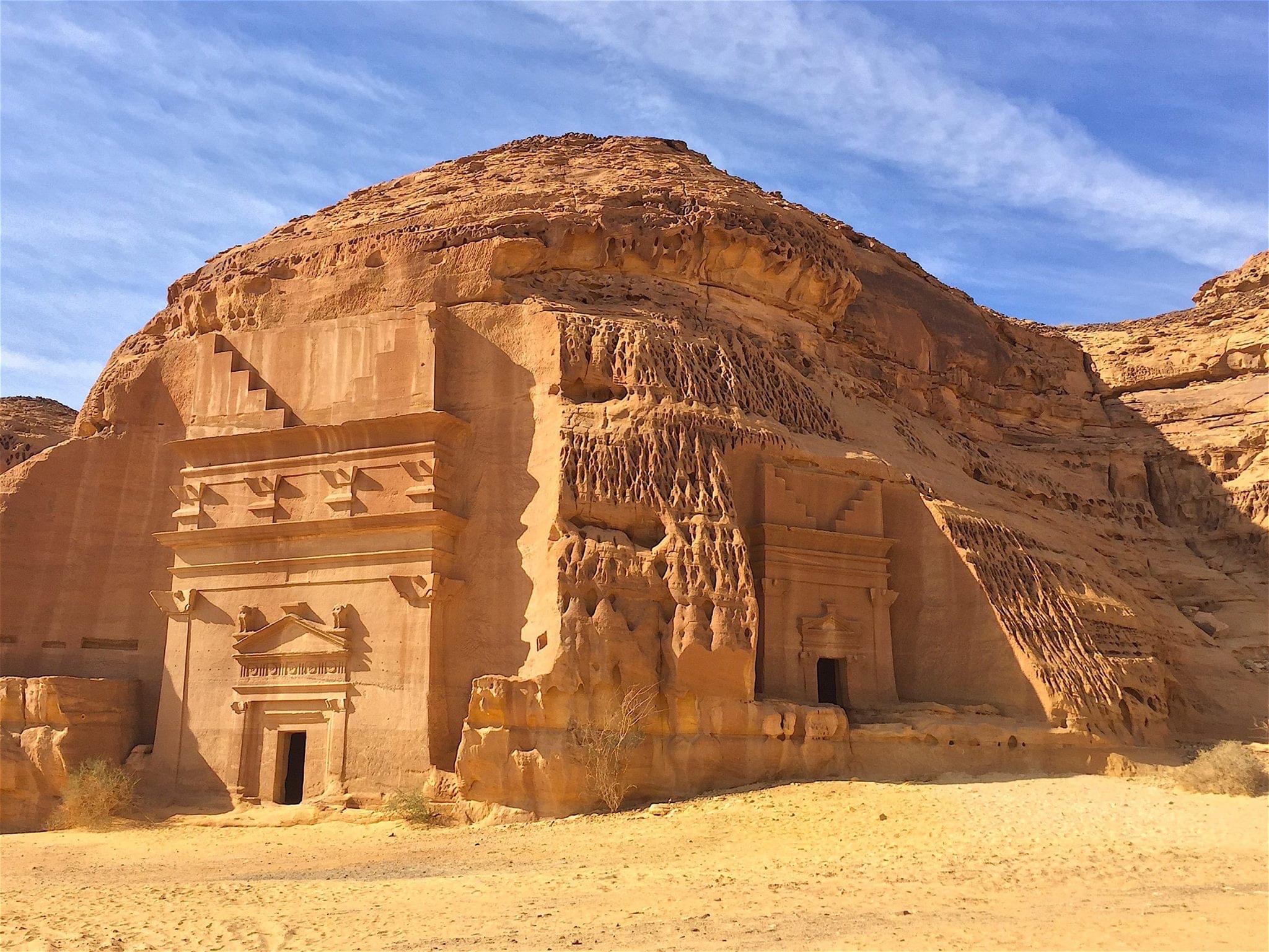 Hegra — a tomb cut into a standing dome