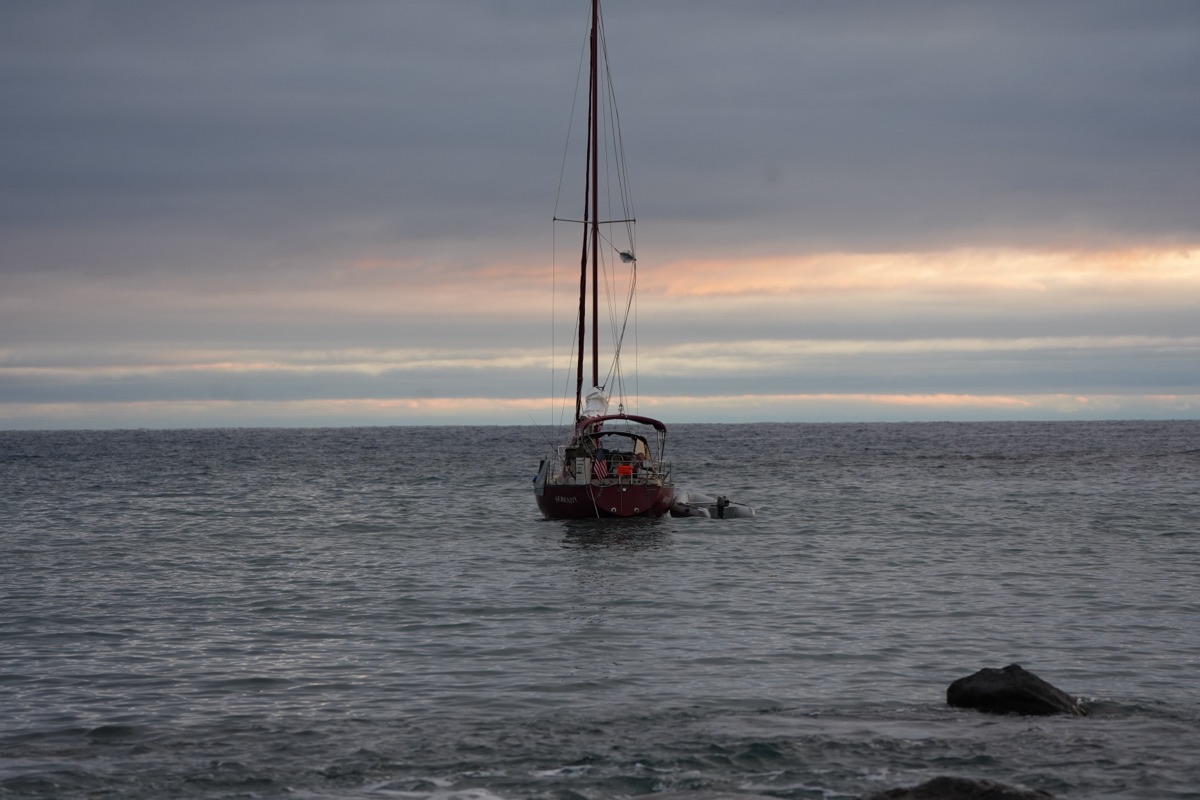 Open water, the last of it